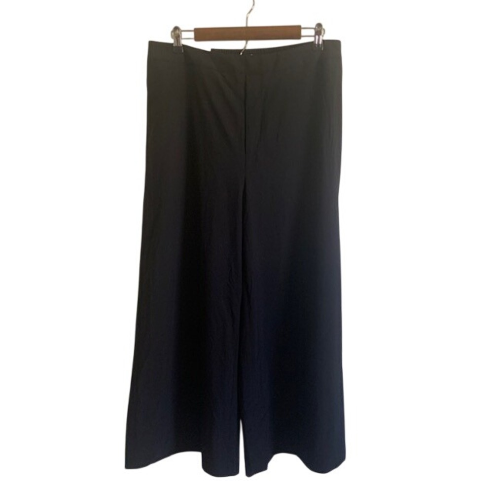 NWT Banana Republic Wide Leg Crop Pants Large Black Quiet Luxury Minimalist Chic